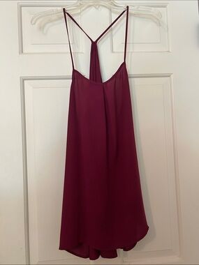 Banana Republic Burgundy Silk-Like Spaghetti Strap Camisole